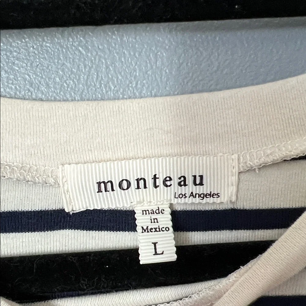 Montreau Women’s Striped Nautical Short Sleeve Mini Geometric PatternDressLarge‎